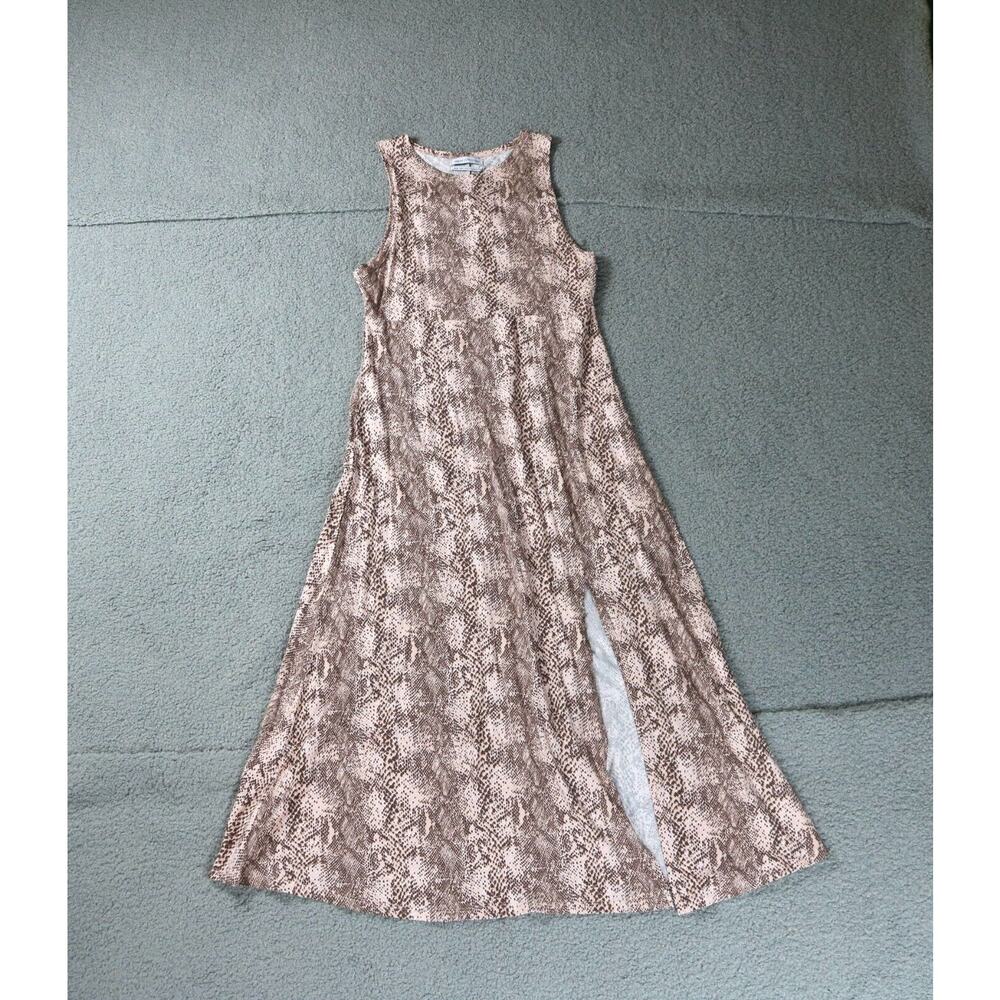 New Urban Outfitters Dress Womens Sz Medium Snake Print Maxi Front Slit